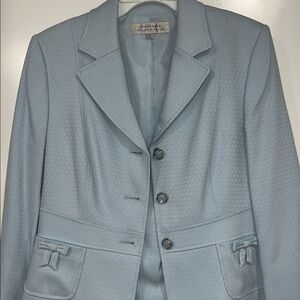 Elie Tahari Sky Blue Textured Blazer